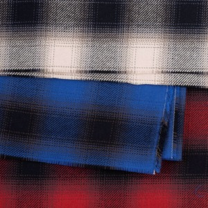 Ombre Plaid Cotton Twill